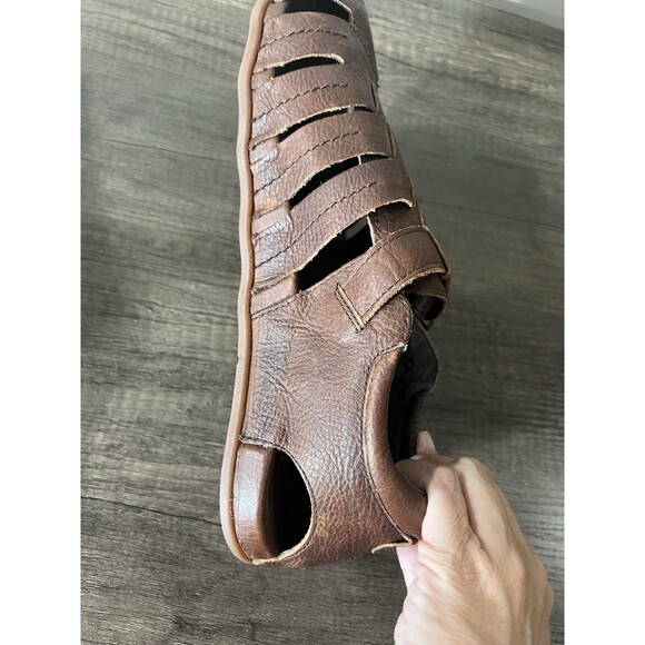Olukai Mohalu Fisherman Brown Leather Closed-Toe Sandals Sz 12 main image 7